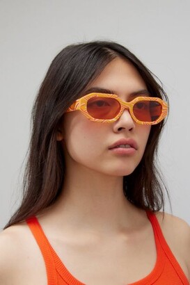 Brittney Rectangular Sunglasses - Orange