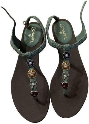 Green Suede Sandals - ShopStyle