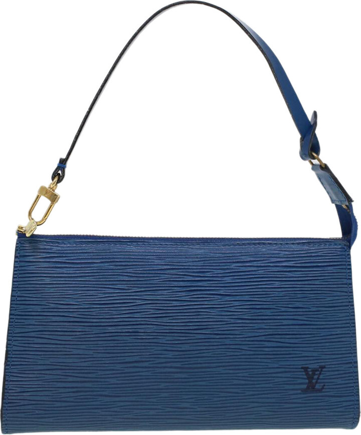 Louis Vuitton Pochette Accessoire Blue Leather Handbag (Pre-Owned) -  ShopStyle Shoulder Bags
