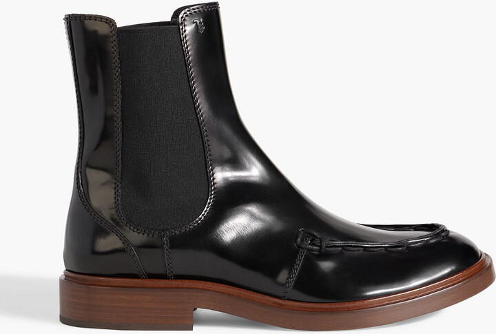 Tod's Glossed-leather Chelsea boots