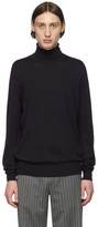 Thumbnail for your product : Maison Margiela Navy Leather Elbow Patch Turtleneck
