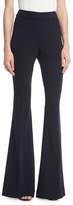 St. John Collection Stretch Cady Flared Pants, Navy