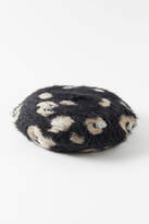 Thumbnail for your product : Urban Outfitters Animal Print Eyelash Beret