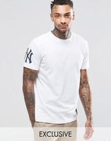 Thumbnail for your product : Majestic Yankees T-Shirt With Sleeve Logo Exclusive to ASOS