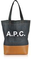 Thumbnail for your product : A.P.C. Axel Denim and Leather Tote Bag