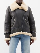 Shearling And Leather Aviator Jacket 