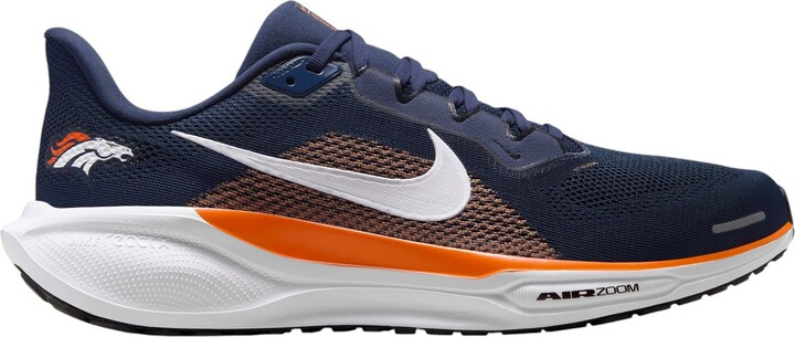 Nike Pegasus 41 Broncos Running Shoes, Men's, M8/W9.5, Navy/White/Orange