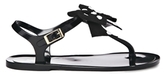 Thumbnail for your product : Love Moschino Heart Bow Black Jelly Flat Sandals