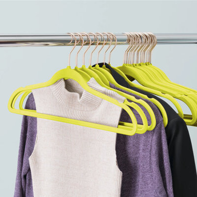 Home Basics Plastic Non-Slip Standard Hanger for Dress/Shirt/Sweater