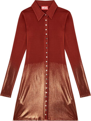 Diesel Red Viscose Mini Dress - ShopStyle
