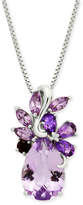 Thumbnail for your product : Macy's Multi-Gemstone Cluster 18and#034; Pendant Necklace (4-1/2 ct. t.w.) in Sterling Silver