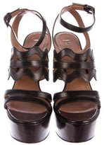 Thumbnail for your product : Alaia Leather Wedge Sandals