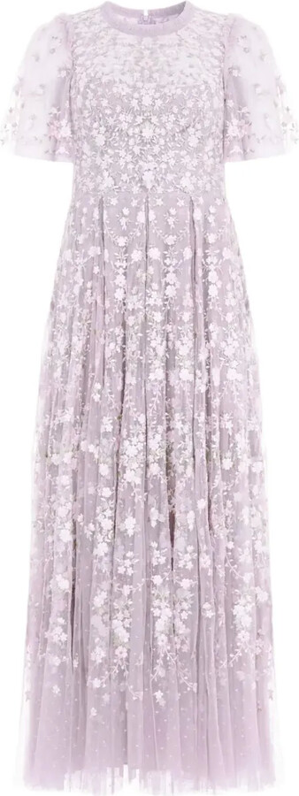 Needle & Thread Victoria Ditsy floral-embroidered midi dress