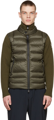MONCLER GRENOBLE Green Down Tricot Jacket