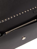 Thumbnail for your product : Valentino Garavani - Rockstud Smooth-leather Wristlet Clutch - Black