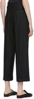 Thumbnail for your product : Margaret Howell Navy Pleated Crop Trousers