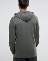 Thumbnail for your product : ASOS Longline Zip Up Hoodie With Side Zips In Khaki