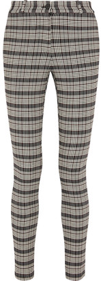 skinny cropped checked trousers