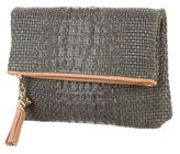 Thumbnail for your product : Escada Woven Leather Fold-Over Clutch