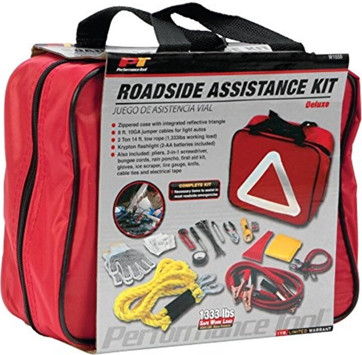 Maurice Sporting Goods Performance Tool W1555 Deluxe Roadside Emergency Kit