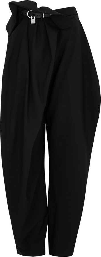 J.W.Anderson Padlock Draped Stretch-wool Trousers