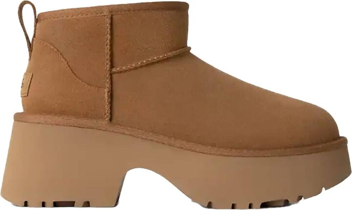 Women's Classic Ultra Mini New Heights Boot In Chestnut Suede