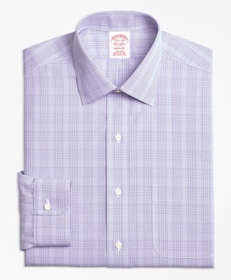 Brooks Brothers Madison Classic-Fit Dress Shirt, Non-Iron Tonal Plaid