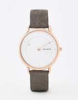Thumbnail for your product : Skagen SKW2739 Horisont leather watch 36mm