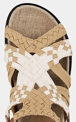 Alberta Ferretti Women's Braided Ribbon Sandals - White