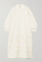 Thumbnail for your product : MINJUKIM Ruffled Poplin Midi Shirt Dress