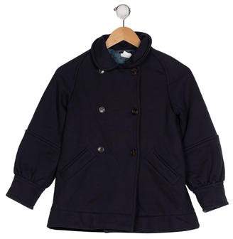 Little Marc Jacobs Girls' Collared Double-Breasted Coat