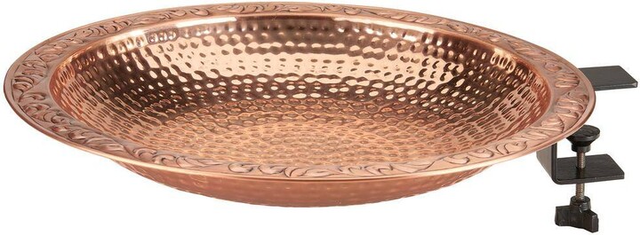 18 in. Pure Copper Deck Mount Birdbath