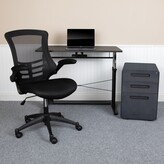 Thumbnail for your product : Lancaster Home Office Set-Adjustable Computer Desk, Ergonomic Mesh Office Chair, Filing Cabinet