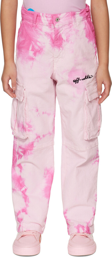 Off-White Tie-Dye Cargo Pants - Pink