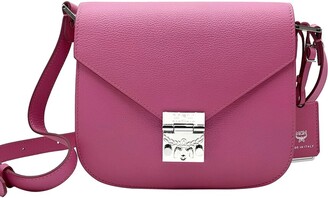 MCM Women'S Small München Monogram Top Handle Bag - Pink for Women