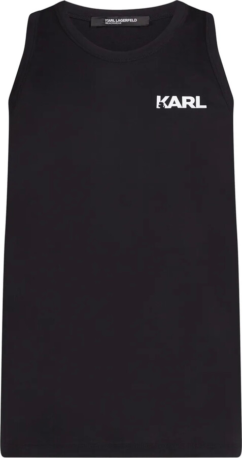 Karl Lagerfeld Paris Logo Beach Tank Top