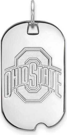 Black Bow Jewelry Co. BlackBowJewelrySterlingSilverOhioStateBuckeyesNCAADogTagPendant