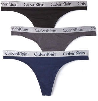 Calvin Klein Underwear 3 Pack Radiant Cotton Thongs