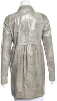 Thumbnail for your product : Miu Miu Leather Collared Jacket