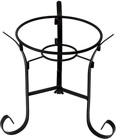 Net Health Shops Black Steel Gazing Ball Stand - 9 Inch Yard Art