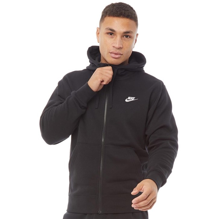 nike men's sportswear club fleece full zip hoodie