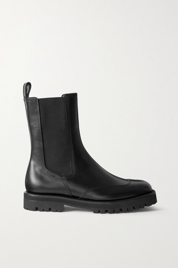 Dries Van Noten Leather Chelsea Boots - Black - ShopStyle