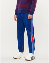 Thumbnail for your product : Gucci Side-stripe tapered cotton-twill trousers