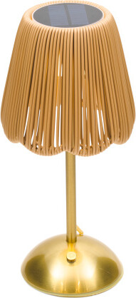 12in Indoor Outdoor Usb C And Solar Rechargeable Lamp | Metal