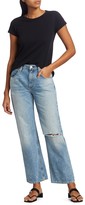 Thumbnail for your product : Hudson Sloane Distressed Wide Jeans