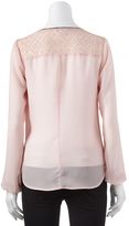 Thumbnail for your product : Candies Candie's ® lace chiffon top - juniors