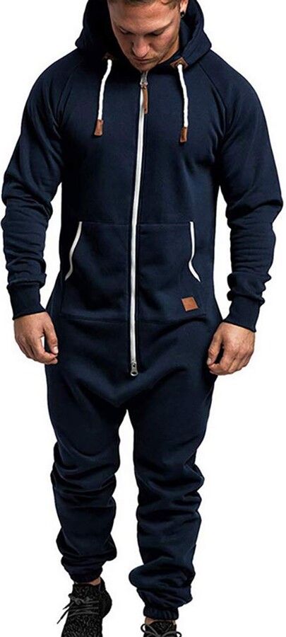 Mens 3d Print Hoodie Romper Unisex One Piece Long Sleeve Zip Up Jumpsuit Sleepwear Homewear Nightwear Jeehgames Onesies