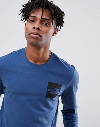 The North Face Long Sleeve Fine T-Shirt in Blue