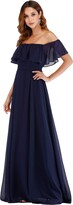 Thumbnail for your product : Ever-Pretty Women Evening Gowns A Line Off The Shoulder Thigh High Slit Dark Purple 10