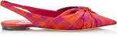 Thumbnail for your product : Jimmy Choo ANNABELL FLAT Caramel Mix Check Fabric Sling Back Closed Toe Flats